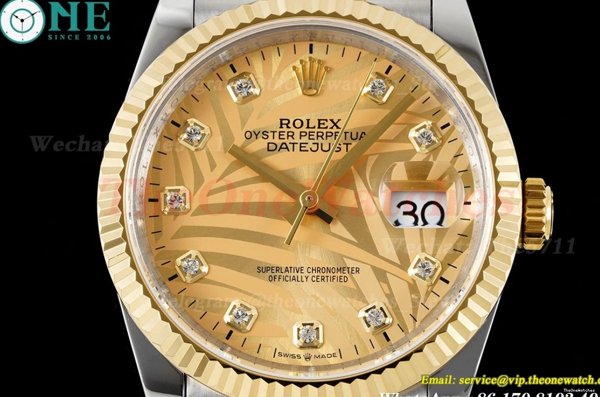 36mm YG Datejust VR3235 126233 Jub V2 Gold SS Textured JDF 0107